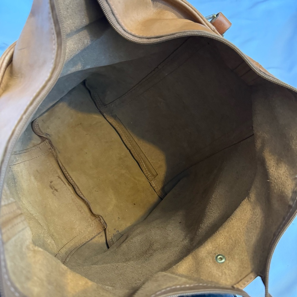 C&C California Large Tan Brown Leather Tote Bag - Picture 11 of 15